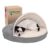 Furhaven 26″ Round Orthopedic Dog Bed for Medium/Small Dogs w/ Removable Washable Cover, For Dogs Up to 30 lbs – Sherpa & Suede Snuggery – Gray, 26-inch by Furhaven