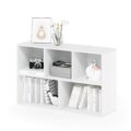 Furinno LUDER Book Shelf, 5-Cube Bookshelf, Reversible Bookcase, 9.4″ x 19.5″ x 31.5″, for Living Room, Bedroom, Home Office, White by Furinno