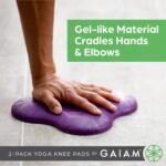 Gaiam Yoga Knee Pads (Set of 2) - Yoga Props and Accessories for Women/Men Cushions Knees and Elbows for Fitness, Travel, Meditation, Kneeling, Balance, Floor, Pilates by Gaiam