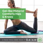 Gaiam Yoga Knee Pads (Set of 2) - Yoga Props and Accessories for Women/Men Cushions Knees and Elbows for Fitness, Travel, Meditation, Kneeling, Balance, Floor, Pilates by Gaiam