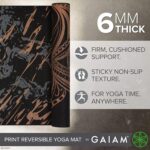 Gaiam Yoga Mat - Premium 6mm Print Reversible Extra Thick Non Slip Exercise & Fitness Mat for All Types of Yoga, Pilates & Floor Workouts (68" x 24" x 6mm Thick) by Gaiam