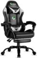 Gaming Chair with Footrest Racing Style Lumbar Support Massager Video Game Chair with Metal Legs, High Back Reclining Gamer Chair with Headrest, 360° Swivel Office Computer Desk… by Czlolo