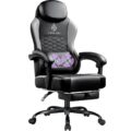 Gaming Chair with Massage and Packet Spring Cushion,Ergonomic Gamer Chairs for Adults with Footrest 300lbs,High Back Gamer Leather Chair with Headrest and Lumbar Support by WAILOR