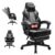 Gaming Chairs for Adults, Computer Chair with Footrest and High Back, Big and Tall Gamer Chair’s with Massage Lumbar Support, 360° Swivel Height Adjustable Gaming Chair, Grey by DL-win