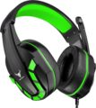 Gaming Headset with Mic for PS4, Xbox One, PS5, PC, Mobile Phone and Notebook, Controllable Volume Gaming Headphones with Soft Earmuffs for Kid by Kikc