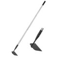 Garden Hoe, Long Handle Hoe Garden Tool with Non-Slip Silicone Cover, 56-Inch Stainless Steel Handle, Heavy Duty Hoe with Durable Blade, for Digging Loosening Weeding Planting by YEELOR
