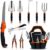 Garden Tool Set,10 PCS Stainless Steel Heavy Duty Gardening Tool Set with Soft Rubberized Non-Slip Ergonomic Handle Storage Tote Bag,Gardening Tool Set Gifts for Women and Men by QINGFANGLI