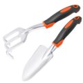 Garden Tool Set, 2 Pack Heavy Duty Gardening Tools Set Include Garden Shovel and Hand Rake Claw Tool with Ergonomic Handle, Small Gardening Hand Tools for Digging Weeding… by MECHEER