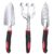Garden Tool Set, 3 Pieces Aluminum Heavy Gardening Kit Including Hand Shovel, Transplant Shovel and Hand Rake with Soft Rubber Non-Slip Handle, Peoplewholovegardeningenjoy… by Fosiweelo