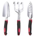 Garden Tool Set, 3 Pieces Aluminum Heavy Gardening Kit Including Hand Shovel, Transplant Shovel and Hand Rake with Soft Rubber Non-Slip Handle, Peoplewholovegardeningenjoy… by Fosiweelo