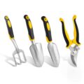 Garden Tool Set 4-Piece,Heavy Duty Aluminum Gardening Tools,Rust-Proof Gardening Hand Tools,with Non-Slip Ergonomic Handle,The Ideal Gift for Garden Enthusiasts. by FrutPunch