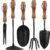 Garden Tool Set, 5PCS Gardening Tools, Stainless Steel Heavy Duty Hand Cultivator, Hoes, Shovel, Trowel and Weeder with Ergonomic Walnut Handle, Gardening Gifts for Women by ROYTOA