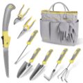 Garden Tool Set, Carsolt 10 Piece Stainless Steel Heavy Duty Gardening Tool Set for Digging Planting Pruning Gardening Kit with Durable Bag Gloves Gift Box Ideal Garden Gifts… by Carsolt