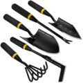 Garden Tool Set – Featuring a Heavy-Duty Stainless Steel Hand Cultivator, Transplant Shovel, Trowel, Crack Weeder, and Dandelion Weeder – The Ultimate, Unbreakable Gardening Gift by Kemaier