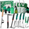 Garden Tool Set for Women, 12pcs Heavy Duty Gardening Tools, Cute Gardening Supplies Gifts for Women Mom, Garden Hand Tools with Fashion Organizer Handbag, Garden Tools for… by Alitifiy