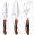 Garden Tools Set, 3 Pack Heavy Duty Gardening Tools Set Include Garden Shovel, Transplant Trowel and Hand Rake with Ergonomic Handle, Aluminum Alloy Lawn for Planting, Orange by MECHEER