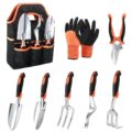 Garden Tools Set, 8 Piece Gardening Tools Set with Non Slip Ergonomic Handle, Heavy Duty Garden Tool Set with Storage Bag, Gardening Kit for Women, Garden Hand Tools Gift for… by MECHEER