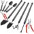 Garden Tools Set with Extension Handles, 5 Piece Thick Gardening Hand Tools, Heavy Duty Steel Rust-Proof Weeding Planting Tool Ideal Gardening Kit Gifts for Women and Men by JAOTREL