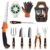 Gardening Tools,10PCS Stainless Steel Heavy Duty Garden Tool Set,Non-Slip Ergonomic Handle and Outdoor Garden Shovel with Storage Gardening Kit,Garden Gifts for Women and Men by SETTECH