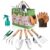 Gardening Tools – 9-Piece Garden Tools Set with Heavy-Duty Stainless Steel Hand Tools, Durable Storage Bag & Anti-Slip Rubber Gloves, Ideal Gardening Gifts for Women by VOIDAY