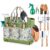 Gardening Tools 9-Piece Heavy Duty Garden Hand Tools with Fashion and Durable Garden Tools Organizer Handbag, Rust-Proof Garden Tool Set, Ideal Gardening Gifts for Women by Grenebo