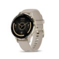 Garmin Venu 3S Soft Gold Stainless Steel Bezel 1.2-Inch AMOLED Touchscreen Display Smart Watch with 41mm French Gray Case and Silicone Band by Garmin