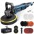 GEVEELIFE Buffer Polisher, 6 Inch/7 Inch 1600W Rotary Car Buffer Polisher Waxer, 7 Variable Speed 1000-3500 RPM, Detachable Handle for Car, Boat Sanding, Polishing, Waxing by GEVEELIFE
