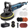 GEVEELIFE Buffer Polisher, 6 Inch/7 Inch 1600W Rotary Car Buffer Polisher Waxer, 7 Variable Speed 1000-3500 RPM, Detachable Handle for Car, Boat Sanding, Polishing, Waxing by GEVEELIFE