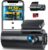 GKU Dash Cam Front and Rear Camera – 4K+1080P Dual Dash Camera for Cars with 64GB SD Card, 5GHz WiFi & App Control, Night Vision, Parking Mode, G-Sensor, Loop Recording, WDR,… by GKU