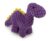 goDog Checkers Just for Me Dinos Bruto Squeaky Plush Dog Toy, Chew Guard Technology – Purple, Mini by goDog