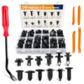 GOOACC – GRC-33 240PCS Bumper Retainer Clips Car Plastic Rivets Fasteners Push Retainer Kit Most Popular Sizes Auto Push Pin Rivets Set -Door Trim Panel Fender Clips for GM Ford… by GOOACC