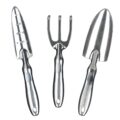 Gorilla Easy Connect Heavy Duty Garden Tools with Digging Trowel, Transplant Trowel and Cultivator Hand Rake Solid One Piece Cast Aluminum Construction by GORILLA EASY CONNECT
