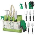 GreatBuddy Garden Tool Set for Women, 9 Piece Heavy Duty Rust-Proof Gardening Tool Set with Ergonomic Handles & Durable Organizer Handbag, Ideal Gardening Gifts for Mothers,… by GreatBuddy