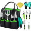 GROWIT Heavy Duty Gardening Tools – 22-Piece Gardening Gifts for Women, Men, Mom, Dad – Durable, Ergonomic Garden Tools Set by Craft911