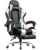 GTPLAYER Gaming Chair, Computer Chair with Footrest and Lumbar Support, Height Adjustable Game Chair with 360°-Swivel Seat and Headrest and for Office or Gaming (Snow White) by GTPLAYER
