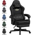 GTPLAYER Gaming Chair Fabric with Pocket Spring Cushion, High Back Ergonomic Computer Chair with Footrest for Adults Lumbar Support Swivel Game Chair for Office Gaming 350LBS,… by GTPLAYER