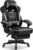 GTPLAYER Gaming Chair with Footrest, Big and Tall Computer Game Chair 350lb Racing Style, Ergonomic High Back Lumbar Support and Recliner, Moon Gray by GTPLAYER