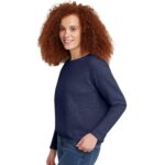 Hanes womens Crewneck Sweatshirt, Ecosmart Fleece Pullover With V-notch, Sweatshirt for Women by Hanes