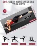 HAPBEAR Large Yoga Mat - 72"x36"x6mm (1/4 inch), Extra Wide Non-Slip Exercise Mat for Home Workout, Yoga, Pilates & Stretching, Durable & Eco-Friendly, Includes Bonus Resistance... by HAPBEAR