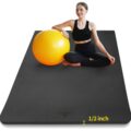 Hatha Yoga Large TPE Yoga Mat 6’x4’x1/2″ Extra Thick Non-Slip Exercise Mat – for Yoga Pilates & Home Gym Workouts by Hatha yoga