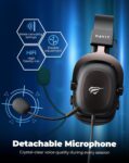 havit H2002d Gaming Headsets for PS4,PC, 53MM Drivers Surround Sound PS5 Headset with Mic Gaming Headphones with Mic Durable Aluminum Frame Valentines Gifts for Men by havit