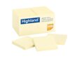 Highland Sticky Notes, 3 x 3 Inches, Yellow, Set of 24 (6549-24) by 3M