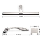 Hiware All-Purpose Shower Squeegee for Shower Doors, Bathroom, Window and Car Glass - Stainless Steel, 10 Inches by HIWARE