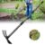 Hoe and Cultivator – 45” Long Handle – Heavy Duty Garden Hoe Tiller, Standing Hoe Garden Tools Durable Cultivator Hoes Hand Rake Fork for Gardening Weeding Planting Loosening Soil by Lilyvane