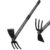 Hoe and Cultivator Gardening Hand Tools, Heavy Duty Stainless Steel Garden Hoe and 3 Fork Hand Tiller for Gardening Weeding Planting with Adjustable Handle 45 inch by Oliynedy