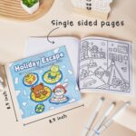 Holartirys Cute Adult Coloring Book for Relaxation 80 Pages, 2 Pack Bold Line Coloring Books for Women Featuring Scenes & Adorable Animals, Anxiety Relief Mindfulness Birthday... by Holartirys