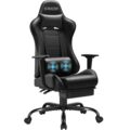Homall Gaming Chairs, Computer Chair with Footrest and Massage Lumbar Support, Height Adjustable Game Chair with Headrest and Swivel Seat (Black) by Homall
