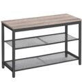 HOOBRO Shoe Bench, 3-Tier Shoe Rack, Industrial Shoe Organizer Storage Bench, 29.5 inches Entry Bench with Mesh Shelves, for Entryway, Living Room, Hallway, Easy Assembly,… by HOOBRO