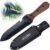 Hori Hori Garden Knife, Garden Tools with Sheath for Weeding,Planting,Digging, 7″ Stainless Steel Blade with Cutting Edge, Full-Tang Wood Handle with Hanging Hole by PERWIN