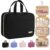 HOTOR Travel Toiletry Bag w/Hanging Hook – Spacious Toiletry Bag Essentials for Women & Men, Makeup Bag/Big Comparment, Waterproof for Travel Accessories, Medium, Black by HOTOR